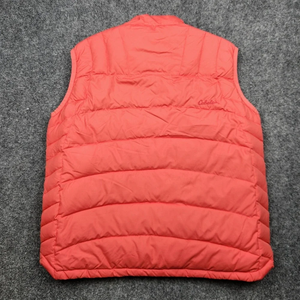 Cabela's Vest‎ Mens Large Red Premier Northern Goose Down 650 Puffer Outdoor